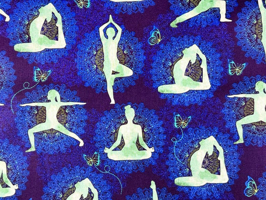 Namaste Yoga fabric - Mary Jo Fabrics