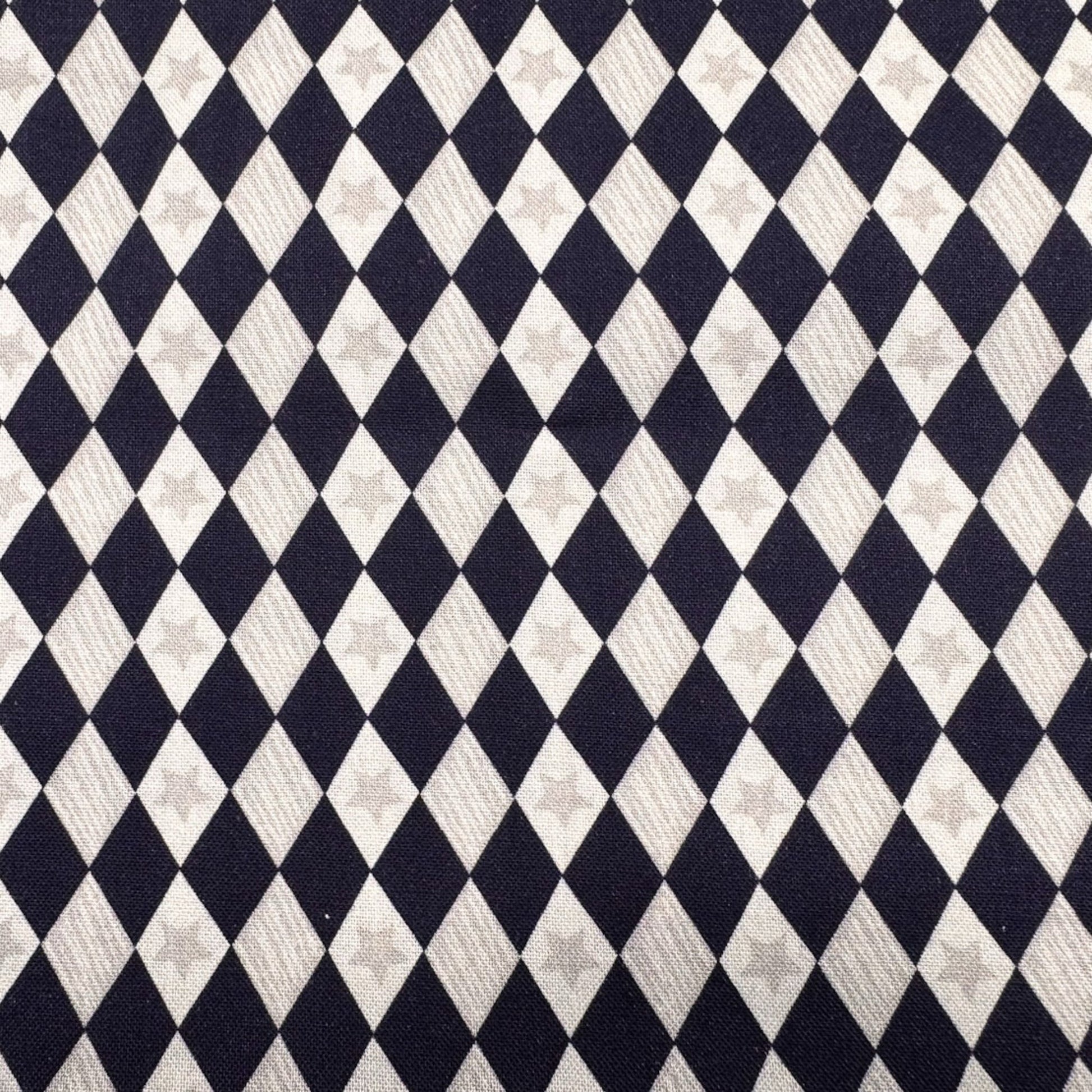 Navy Blue diamond fabric 29180306 Silver Star - Mary Jo Fabrics