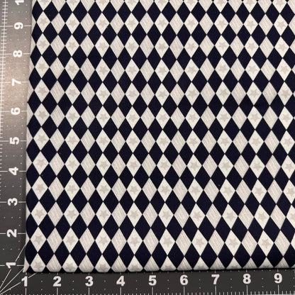 Navy Blue diamond fabric 29180306 Silver Star - Mary Jo Fabrics