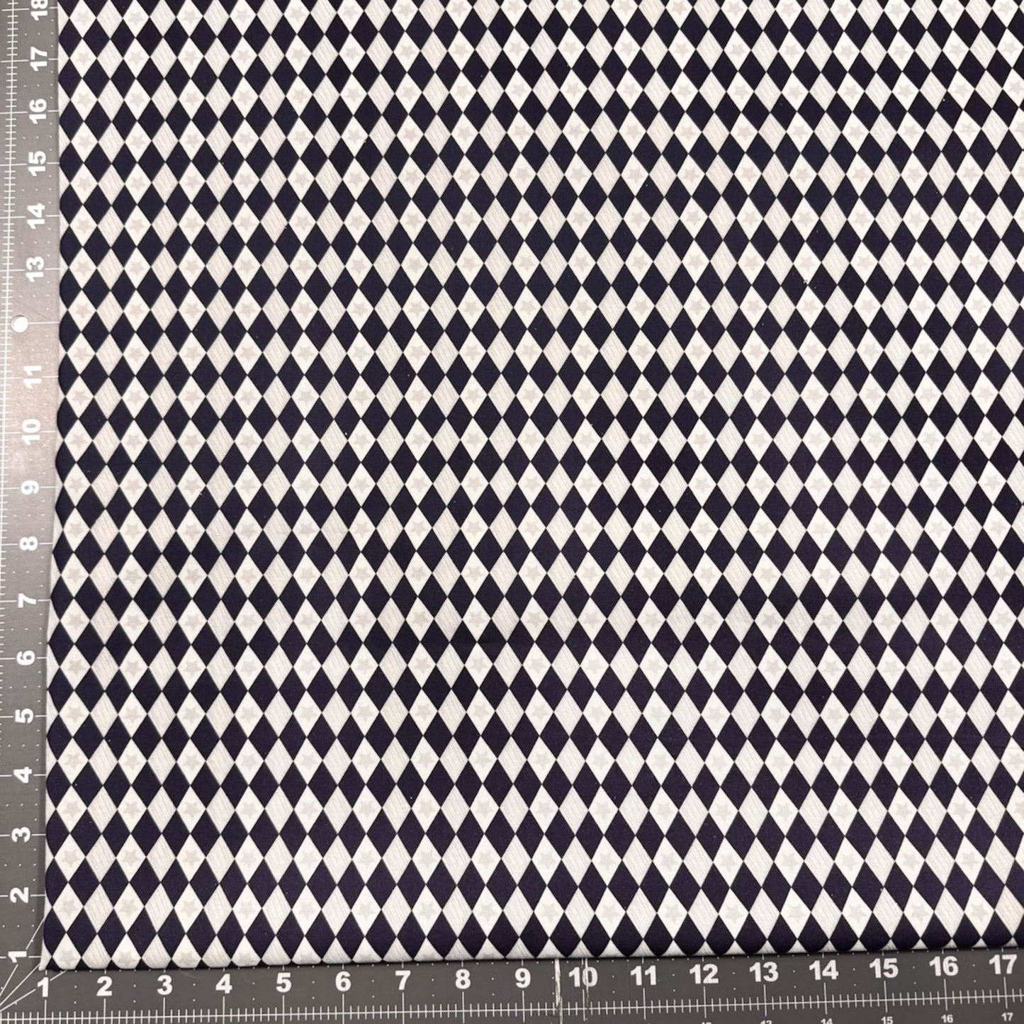 Navy Blue diamond fabric 29180306 Silver Star - Mary Jo Fabrics