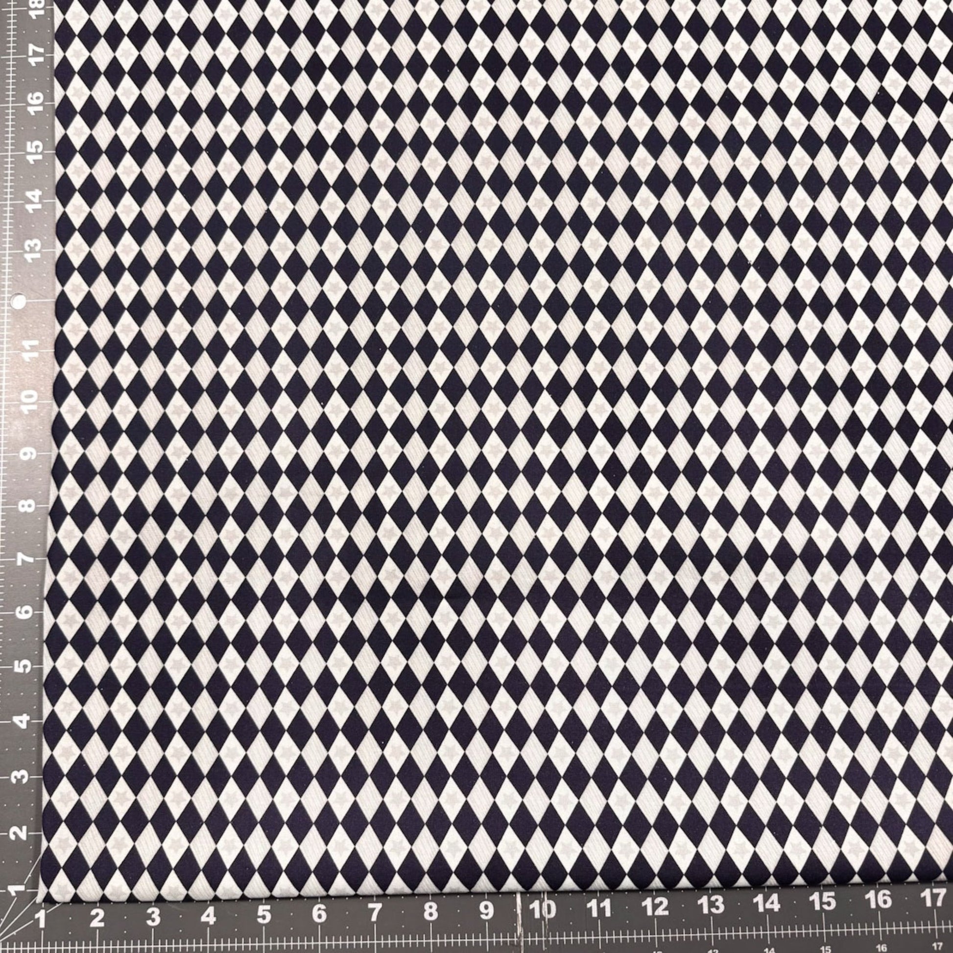 Navy Blue diamond fabric 29180306 Silver Star - Mary Jo Fabrics