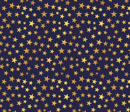 Navy Blue Gold Star USA fabric DX-9264-6C-6 Ditsy Star patriotic - Mary Jo Fabrics