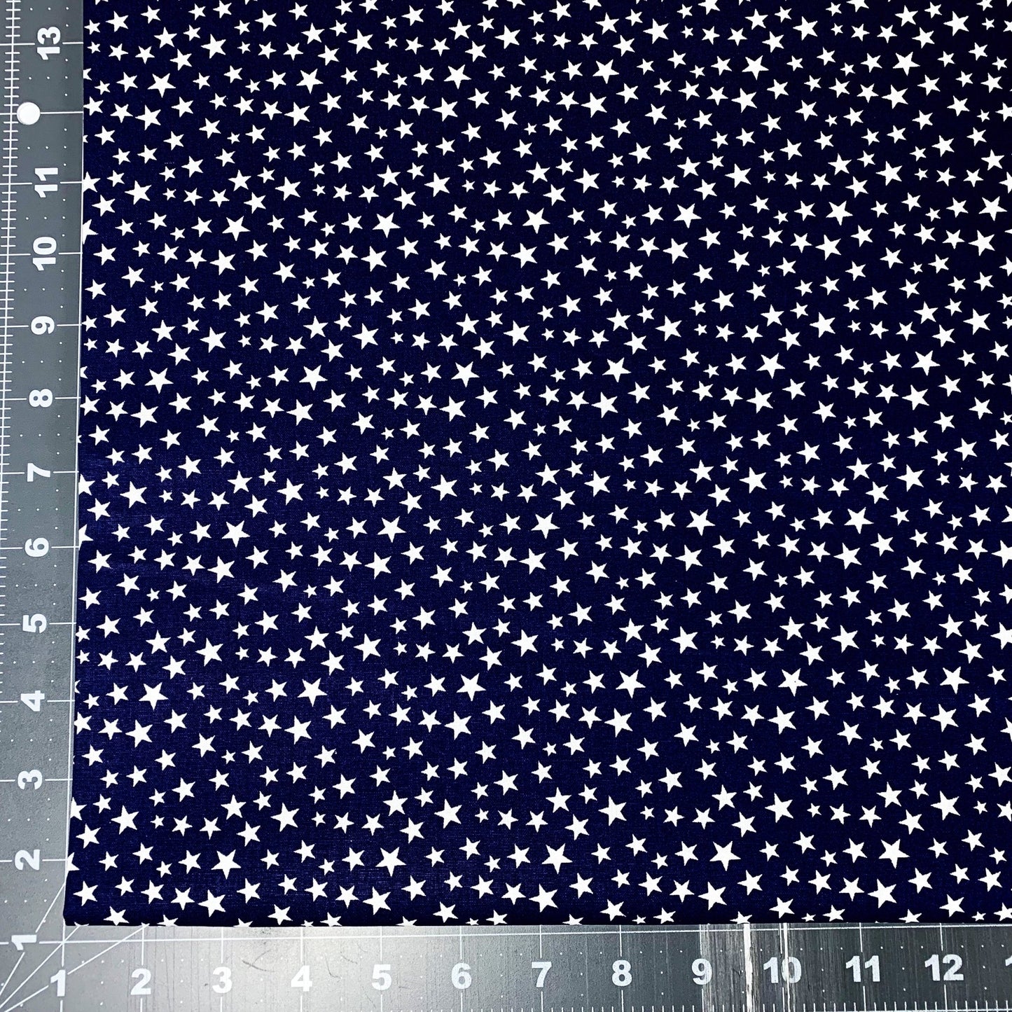 Navy Blue White Star USA fabric DX-9264 Ditsy Star patriotic - Mary Jo Fabrics