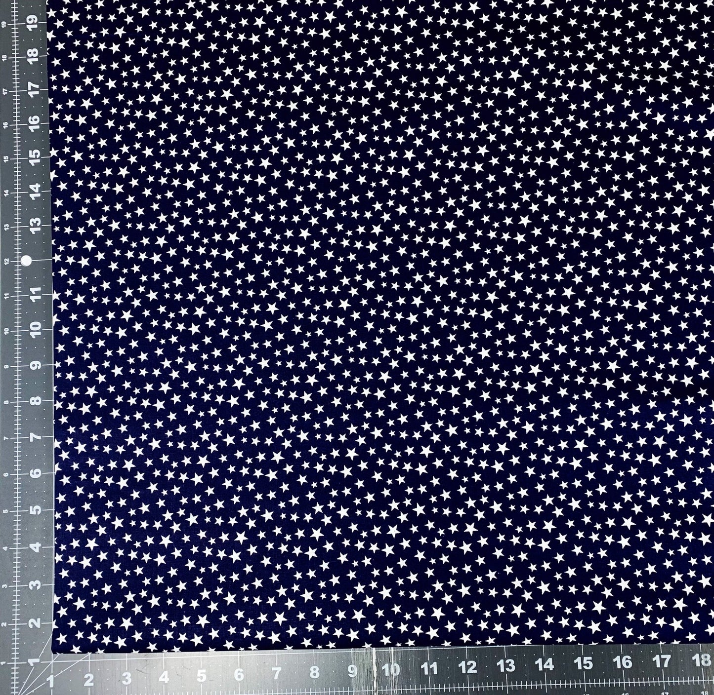 Navy Blue White Star USA fabric DX-9264 Ditsy Star patriotic - Mary Jo Fabrics