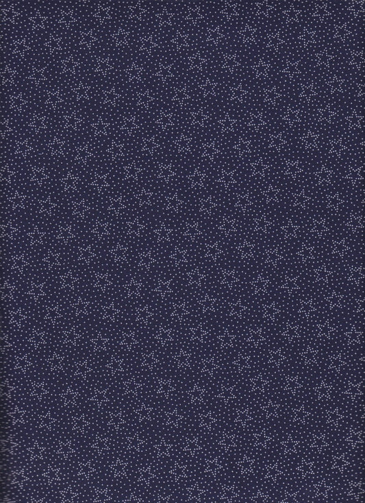 Navy Star Cotton Fabric 37414 Made in the USA - Mary Jo Fabrics