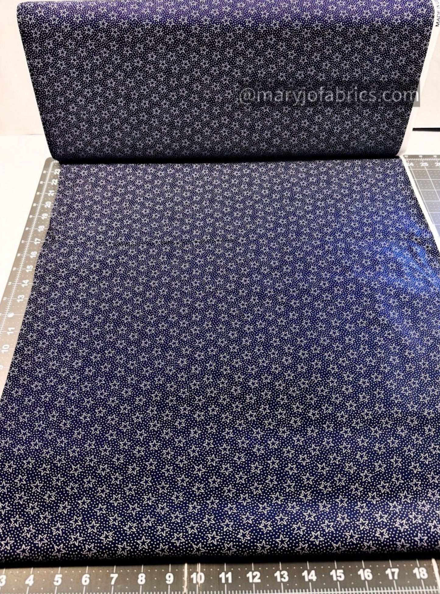 Navy Star Cotton Fabric 37414 Made in the USA - Mary Jo Fabrics