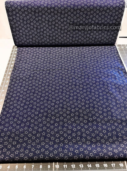 Navy Star Cotton Fabric 37414 Made in the USA - Mary Jo Fabrics