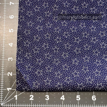 Navy Star Cotton Fabric 37414 Made in the USA - Mary Jo Fabrics