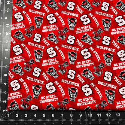 NCAA North Carolina State Wolfpack Fabric 1178 NCSU Fabric - Mary Jo Fabrics