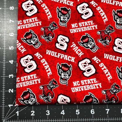 NCAA North Carolina State Wolfpack Fabric 1178 NCSU Fabric - Mary Jo Fabrics