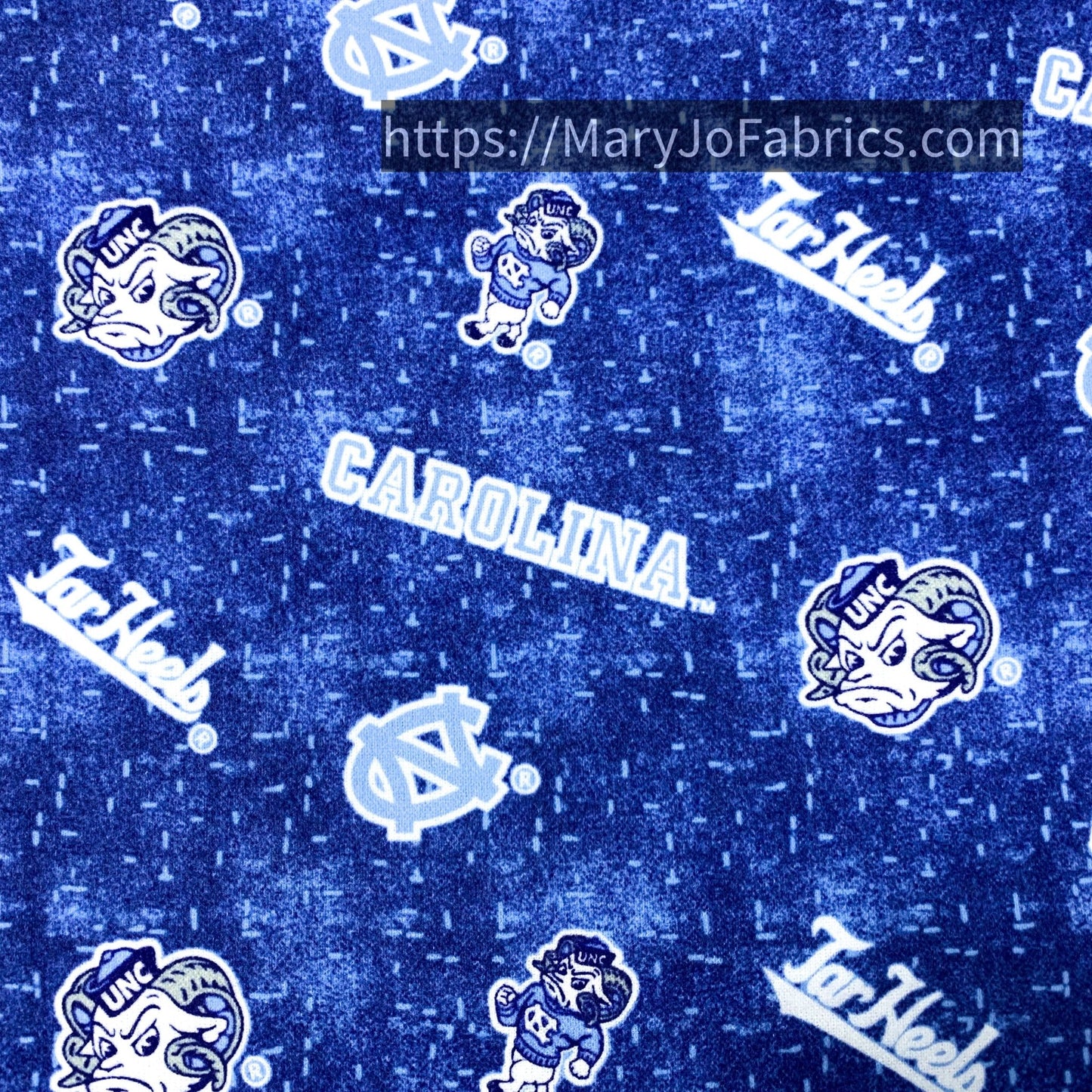 NCAA North Carolina Tarheels FLANNEL NC1152 Blue UNC Flannel - Mary Jo Fabrics