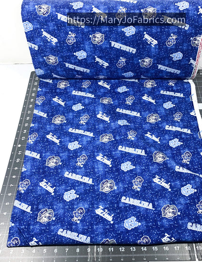 NCAA North Carolina Tarheels FLANNEL NC1152 Blue UNC Flannel - Mary Jo Fabrics