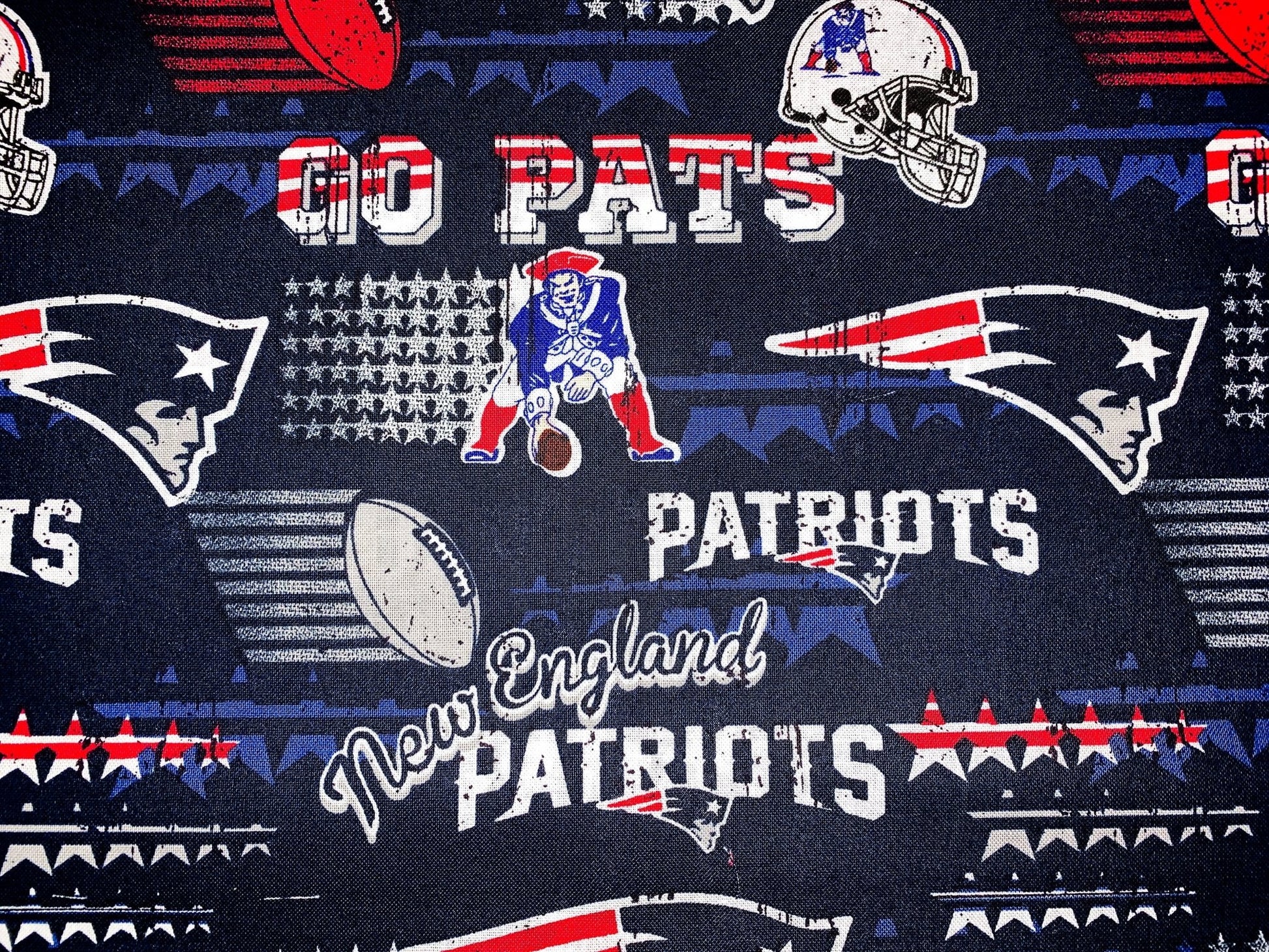 New England Patriots fabric NFL fabric 14447 - D Retro Patriot fabric - Mary Jo Fabrics