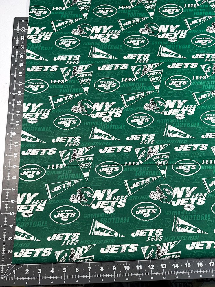 New York Jets Cotton Fabric 70294D NFL Fabric NY Jets fabric - Mary Jo Fabrics