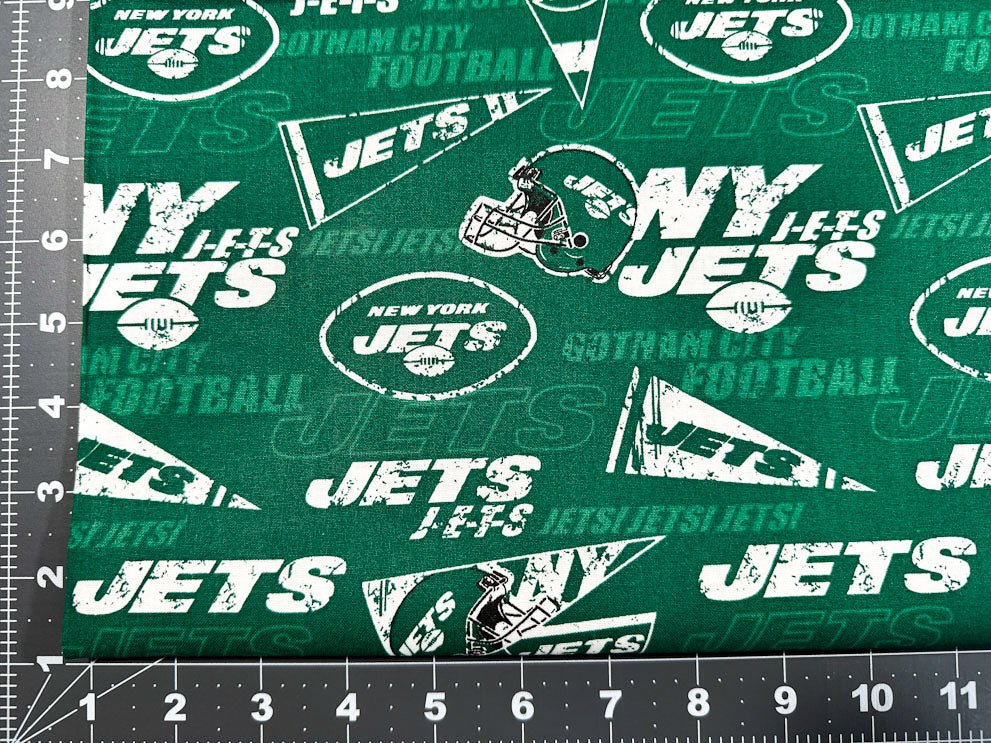 New York Jets Cotton Fabric 70294D NFL Fabric NY Jets fabric - Mary Jo Fabrics