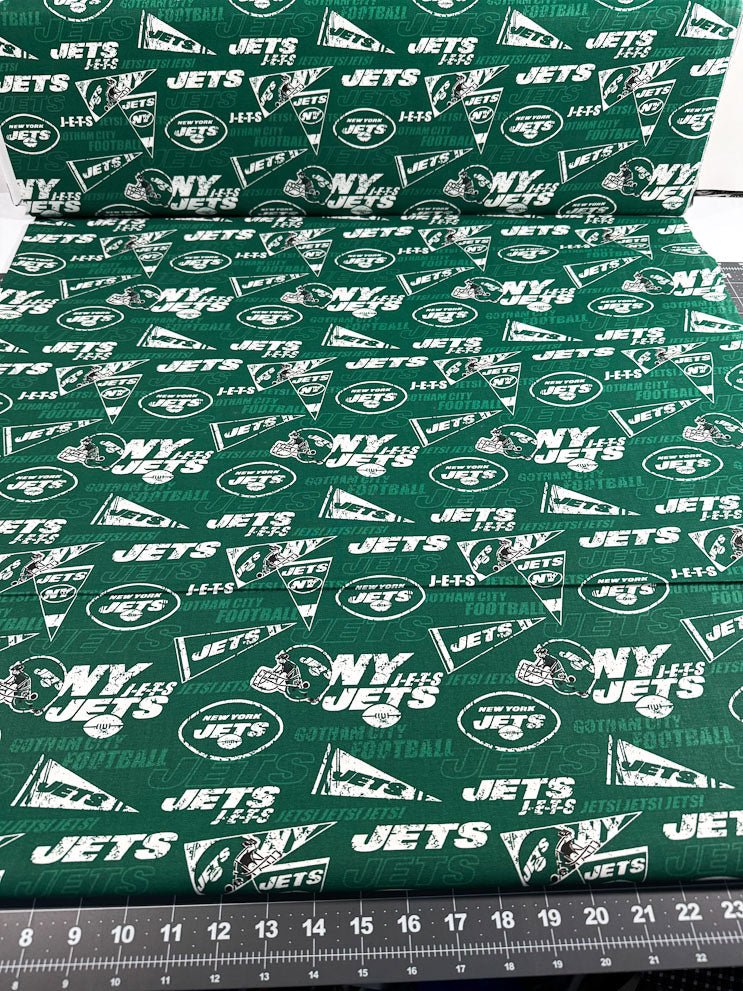 New York Jets Cotton Fabric 70294D NFL Fabric NY Jets fabric - Mary Jo Fabrics