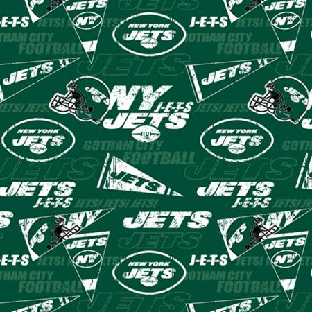 New York Jets Cotton Fabric 70294D NFL Fabric NY Jets fabric - Mary Jo Fabrics