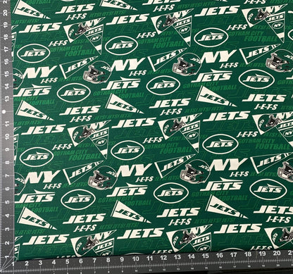 New York Jets Cotton Fabric 70574D NFL Fabric NY Jets fabric - Mary Jo Fabrics