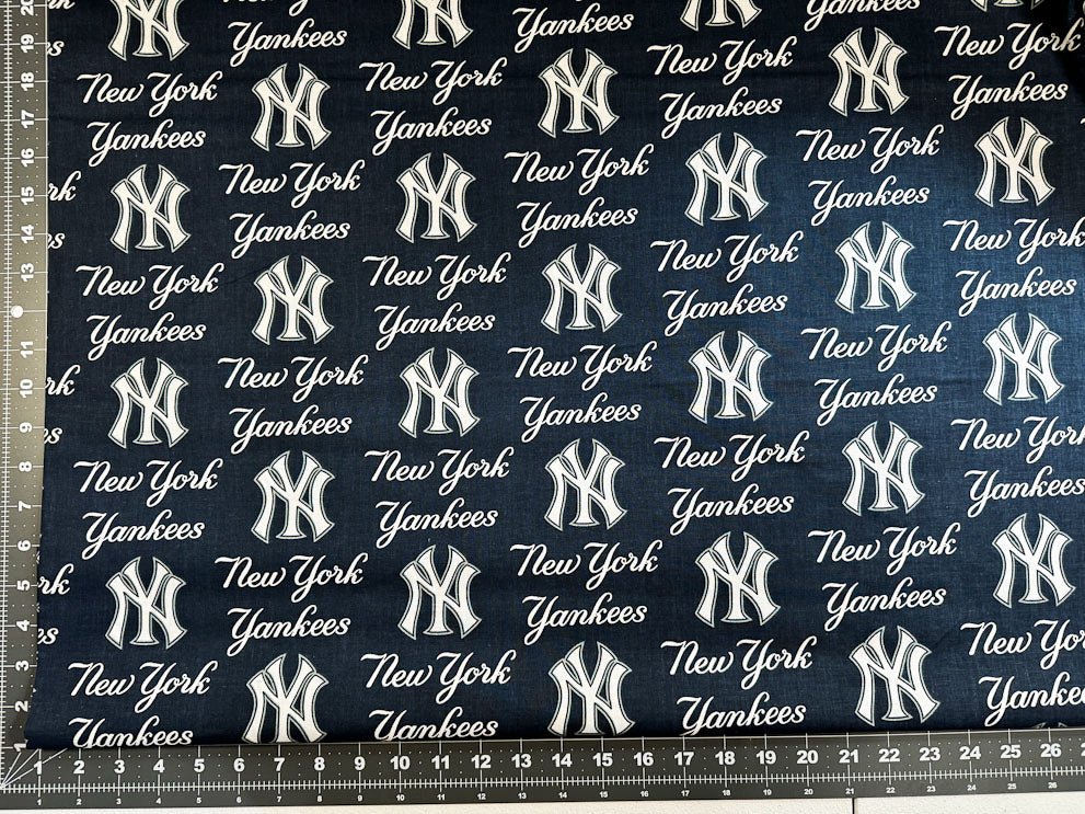 New York Yankees fabric MLB fabric NY Yankees cotton fabric - Mary Jo Fabrics