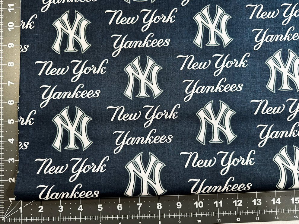 New York Yankees fabric MLB fabric NY Yankees cotton fabric - Mary Jo Fabrics