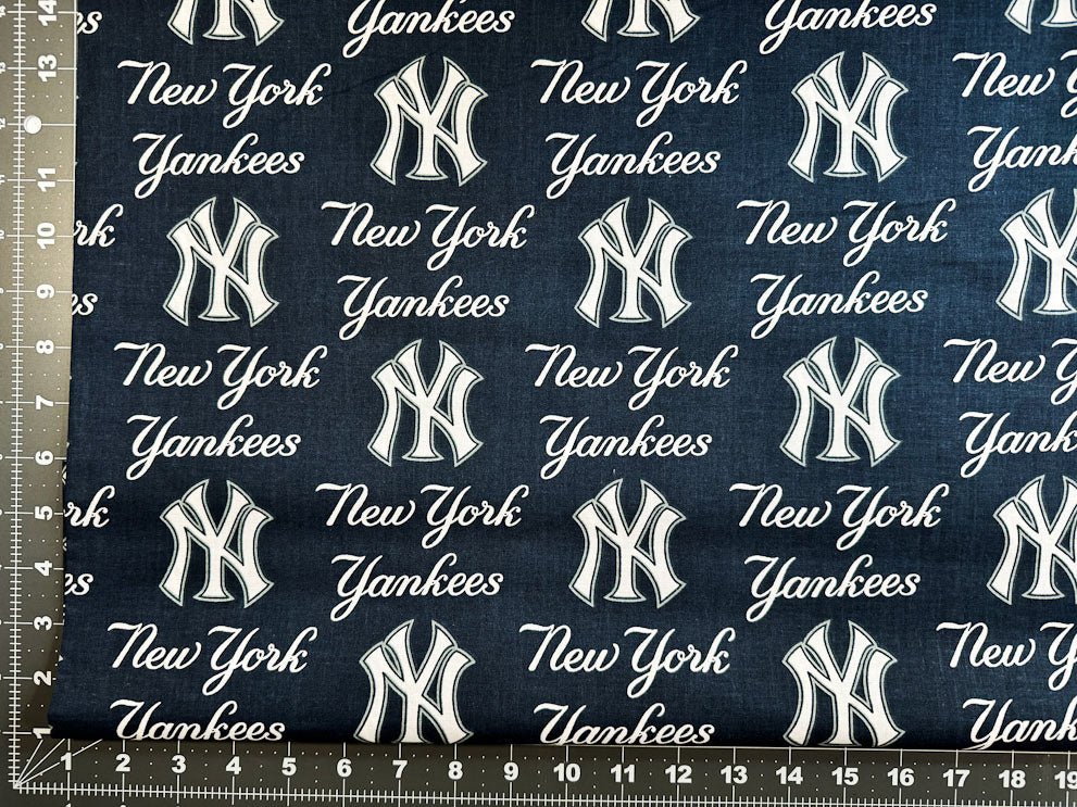 New York Yankees fabric MLB fabric NY Yankees cotton fabric - Mary Jo Fabrics