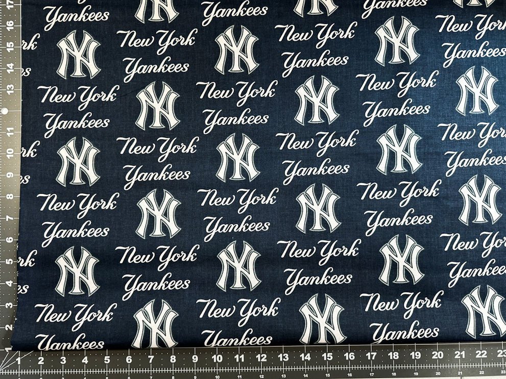 New York Yankees fabric MLB fabric NY Yankees cotton fabric - Mary Jo Fabrics