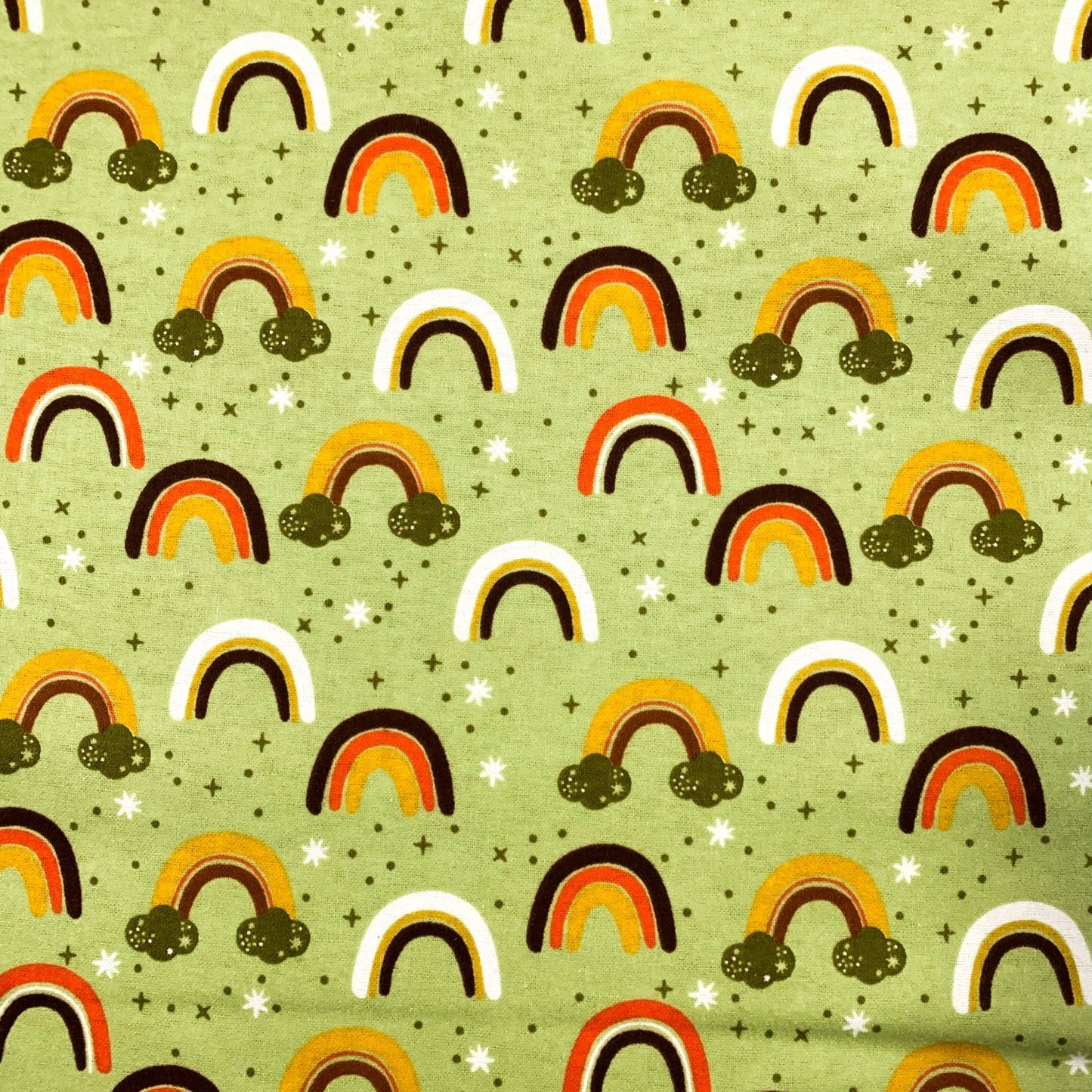 Olive Green Rainbow Flannel DX2628 Forest - Mary Jo Fabrics