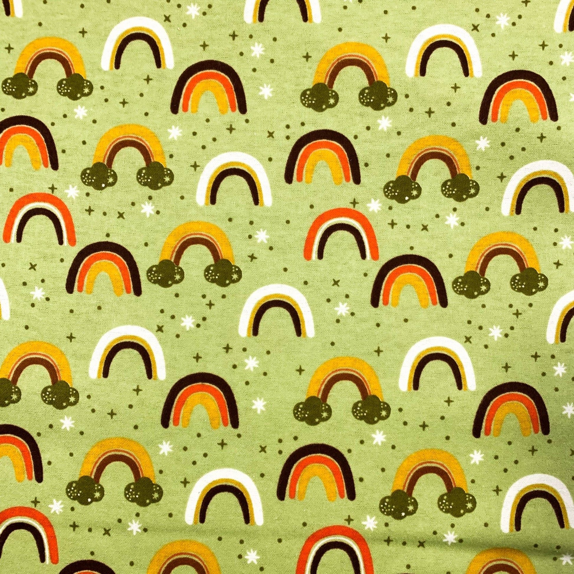 Olive Green Rainbow Flannel DX2628 Forest - Mary Jo Fabrics