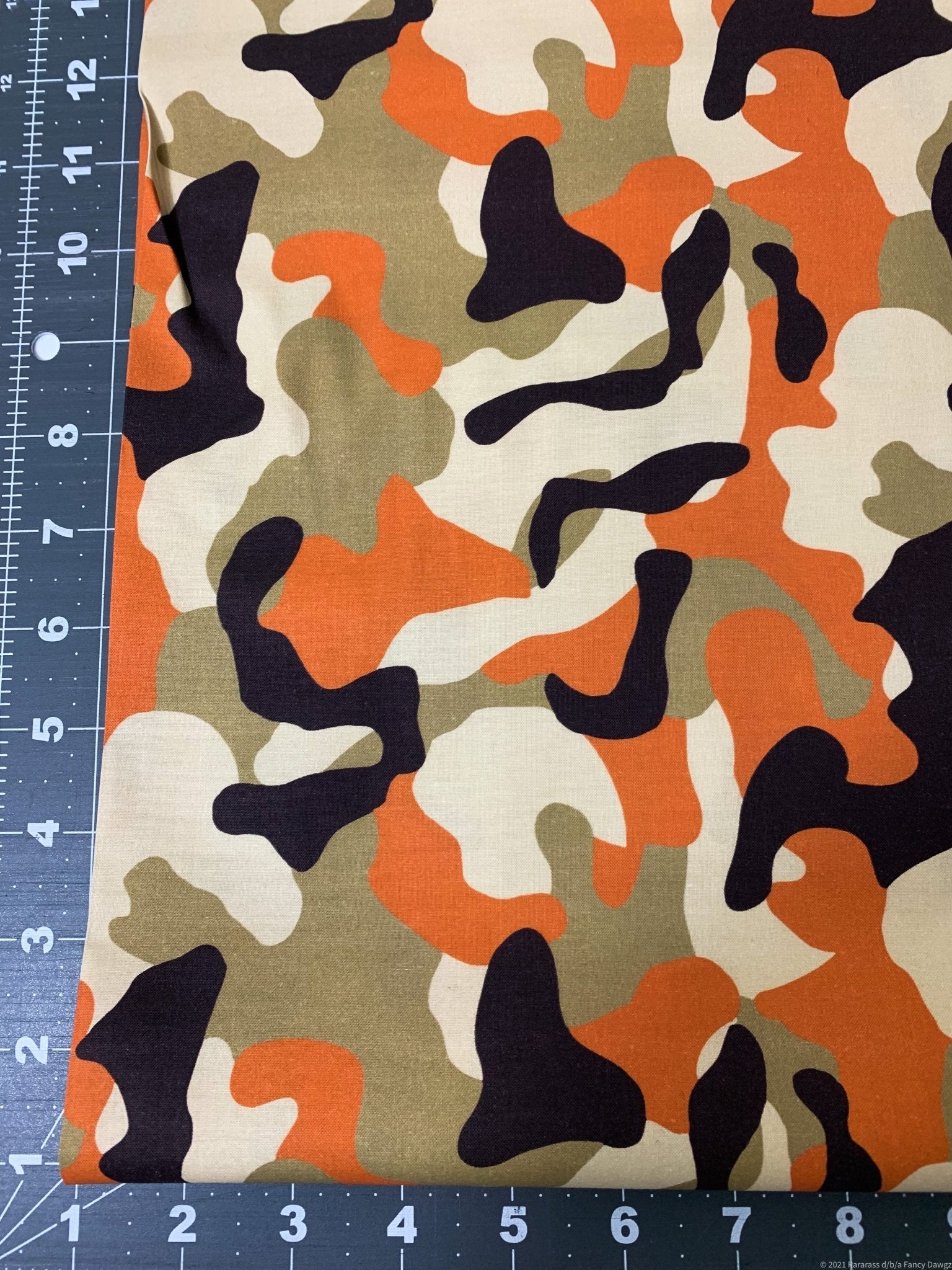 Orange Desert Camouflage fabric10861 Defender of Freedom Camo - Mary Jo Fabrics