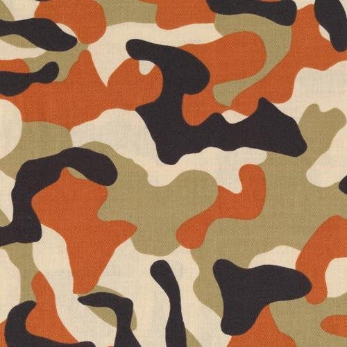 Orange Desert Camouflage fabric10861 Defender of Freedom Camo - Mary Jo Fabrics