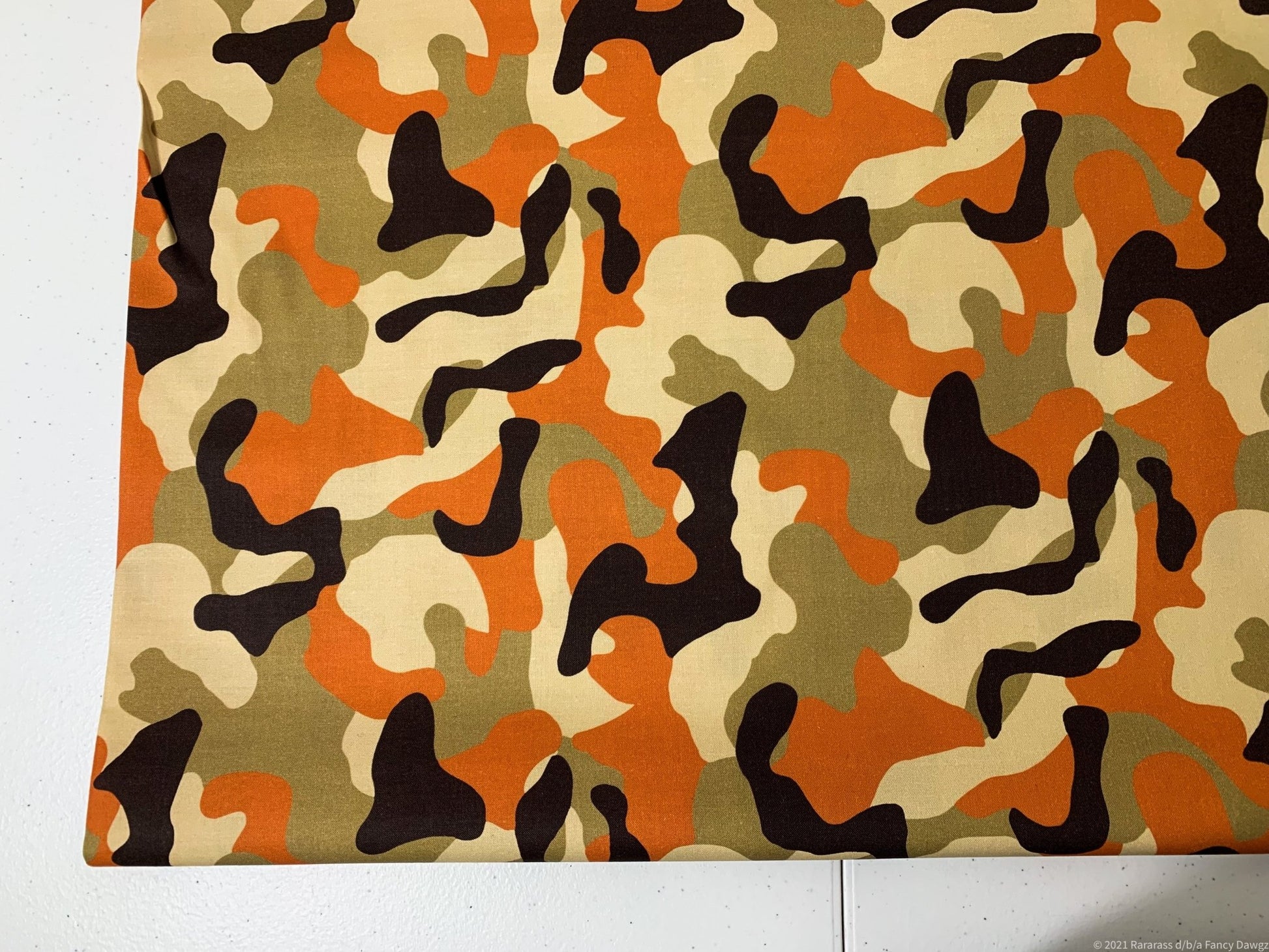 Orange Desert Camouflage fabric10861 Defender of Freedom Camo - Mary Jo Fabrics