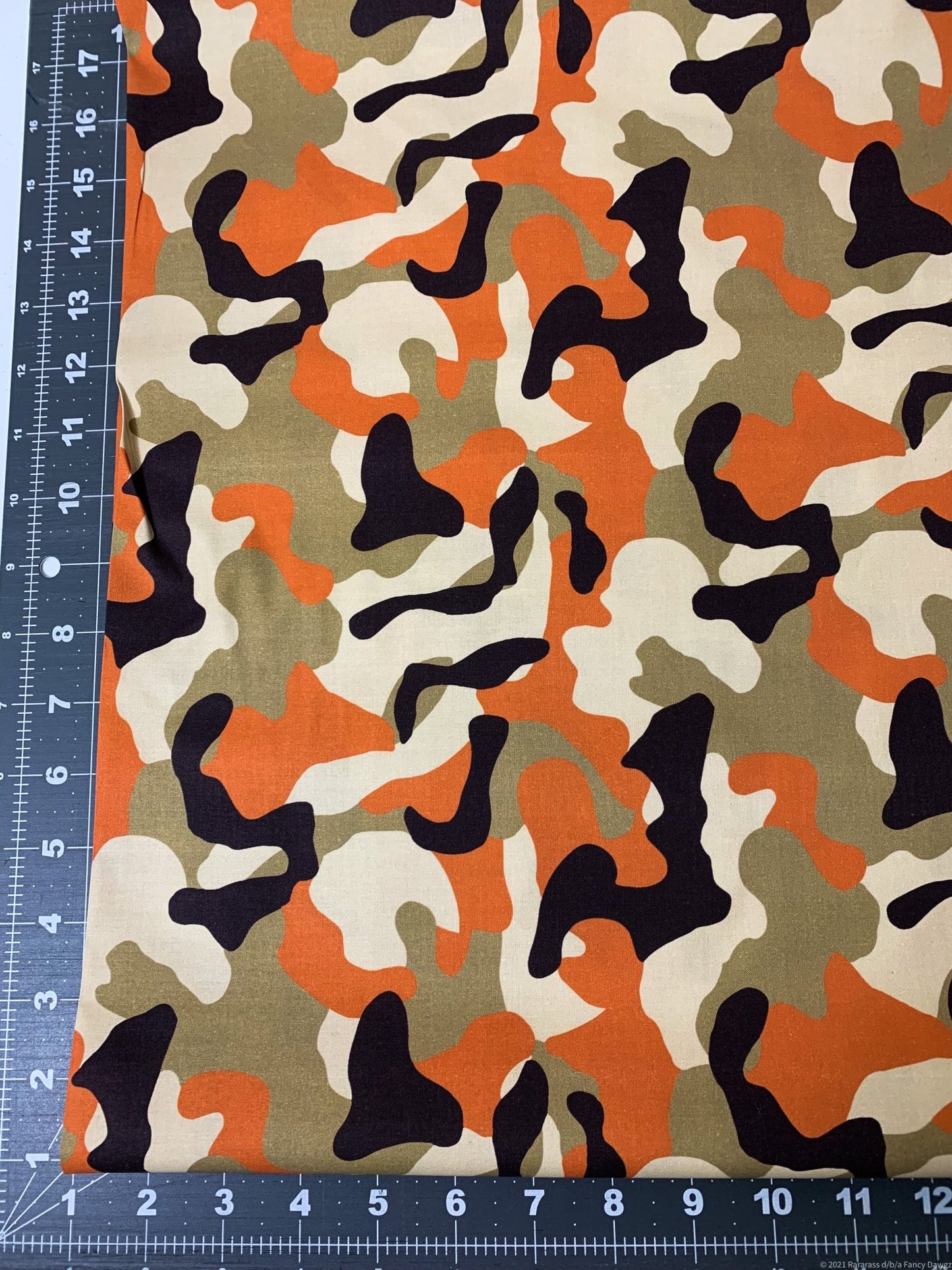 Orange Desert Camouflage fabric10861 Defender of Freedom Camo - Mary Jo Fabrics