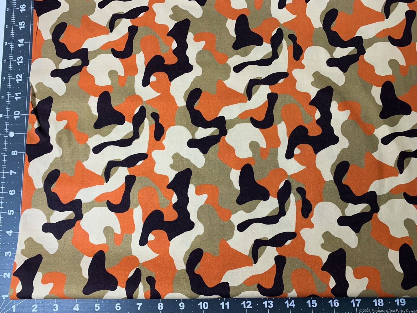 Orange Desert Camouflage fabric10861 Defender of Freedom Camo - Mary Jo Fabrics