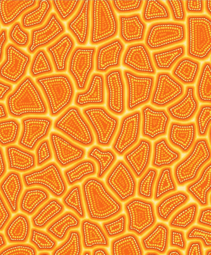 Orange Fabric 5663 Orange Stone Giraffe Fabric - Mary Jo Fabrics