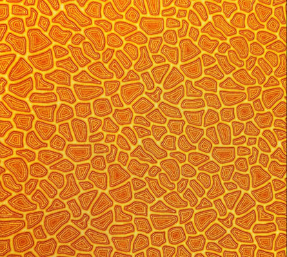 Orange Fabric 5663 Orange Stone Giraffe Fabric - Mary Jo Fabrics