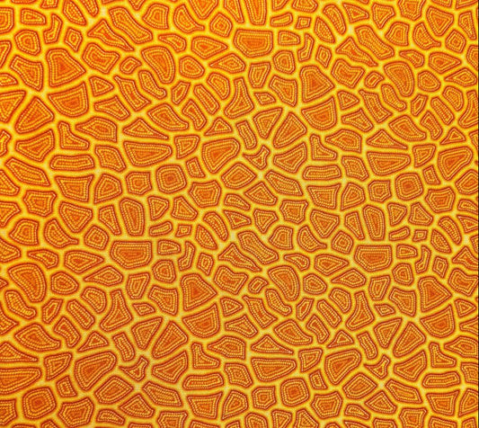Orange Fabric 5663 Orange Stone Giraffe Fabric - Mary Jo Fabrics