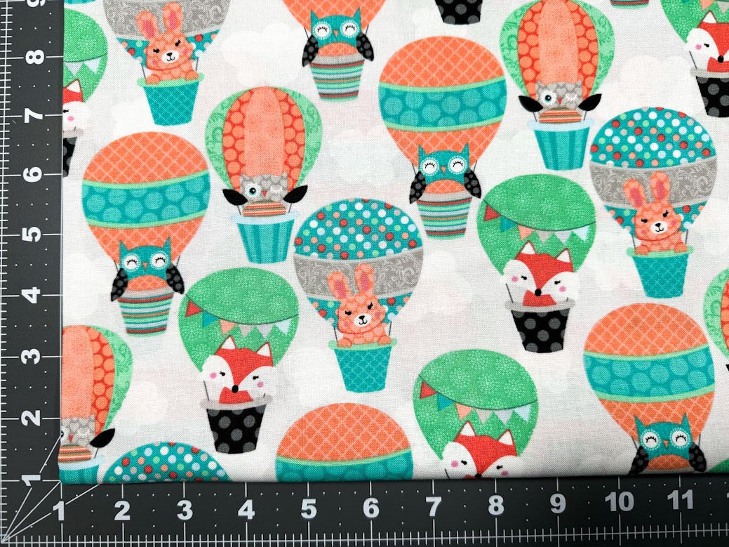 Owl's Woodland fabric owl fabric fox rabbit crib  nursery fabric