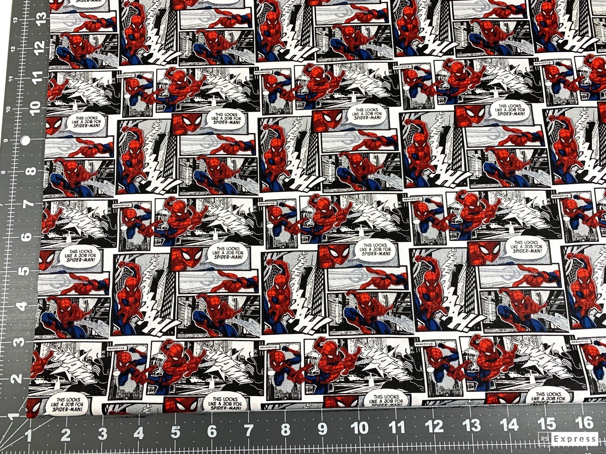 Packed Comic Spiderman fabric Spider Man cotton fabric - Mary Jo Fabrics