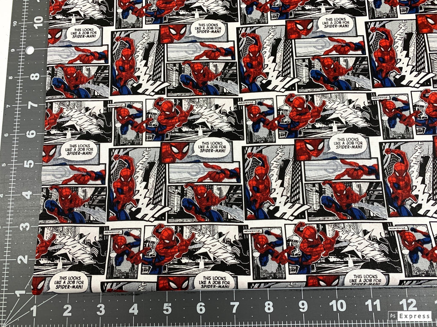 Packed Comic Spiderman fabric Spider Man cotton fabric - Mary Jo Fabrics