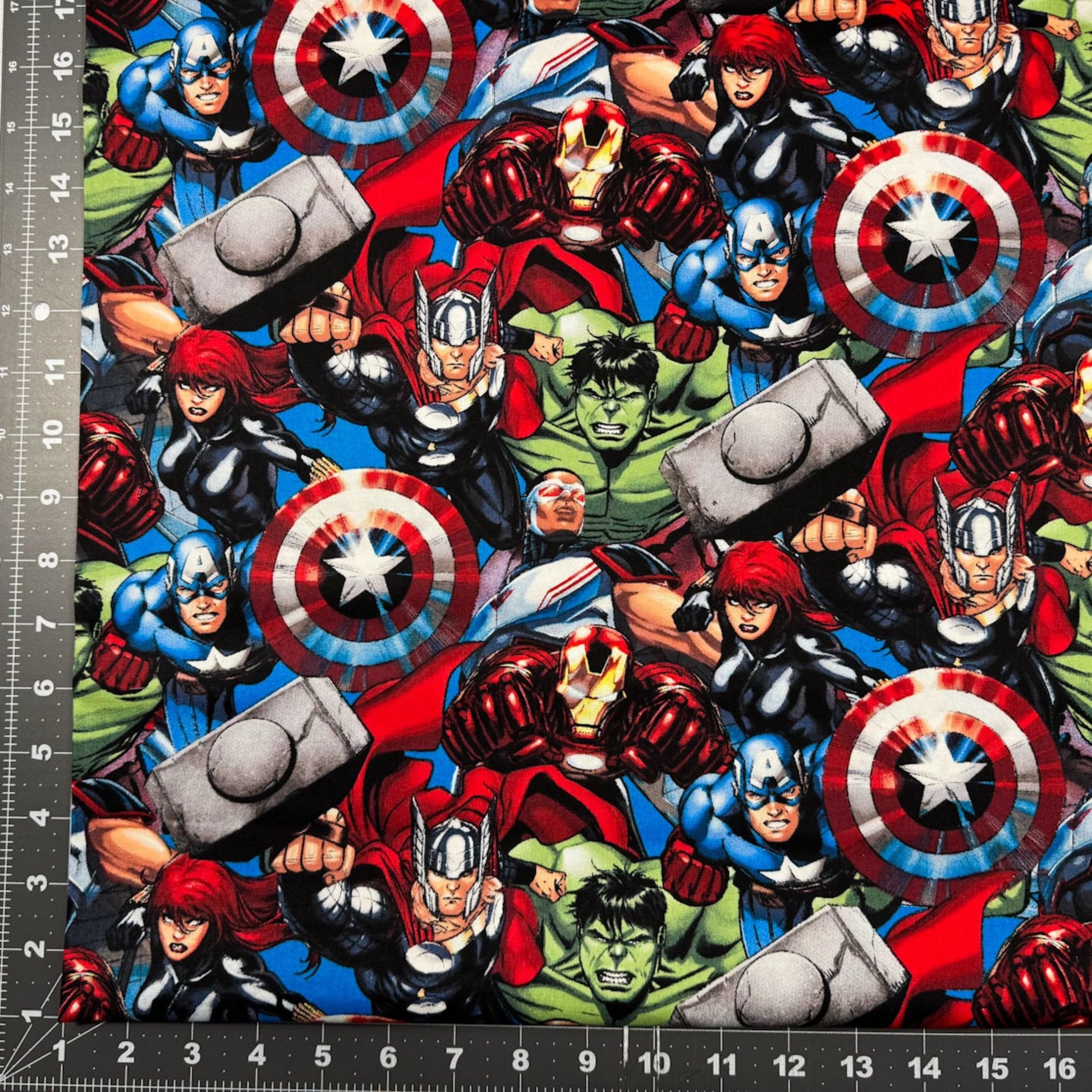 Packed Marvel Avengers Cotton Fabric 65606 Hulk - Mary Jo Fabrics