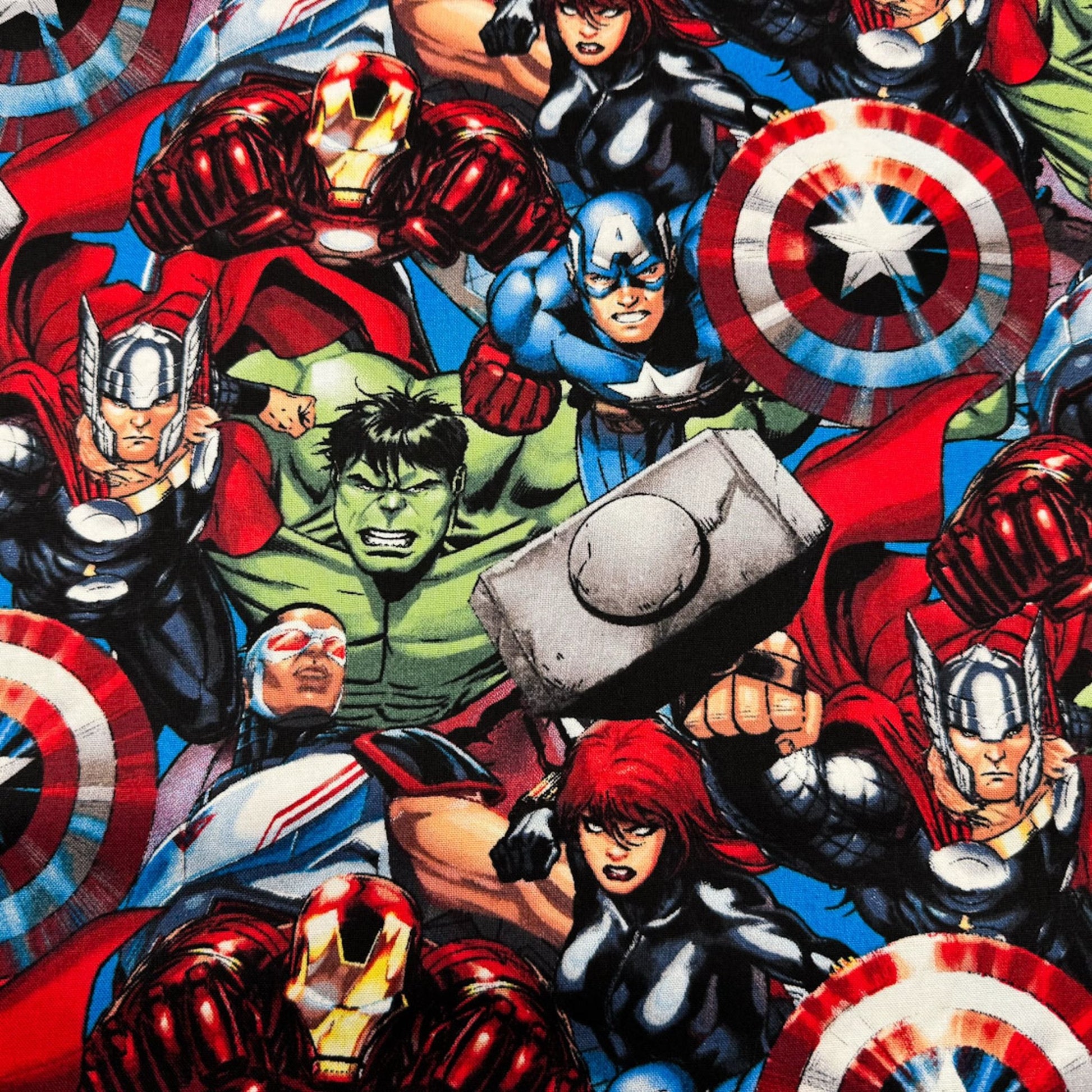 Packed Marvel Avengers Cotton Fabric 65606 Hulk - Mary Jo Fabrics