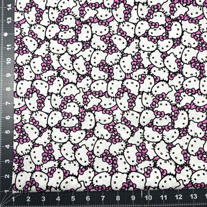 Packed Pink Hello Kitty Fabric CP79663 Pink Bow - Mary Jo Fabrics
