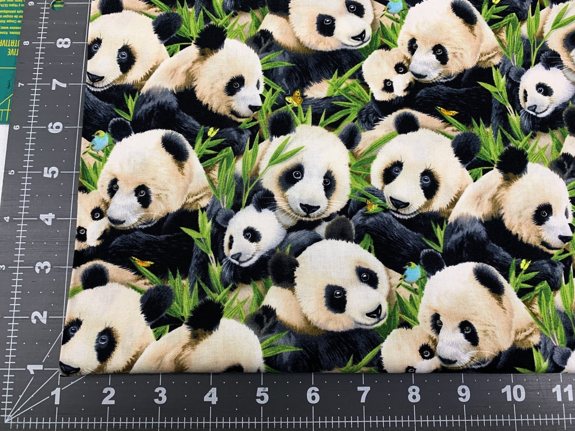 Panda bear fabric 1329 Black Panda fabric - Mary Jo Fabrics