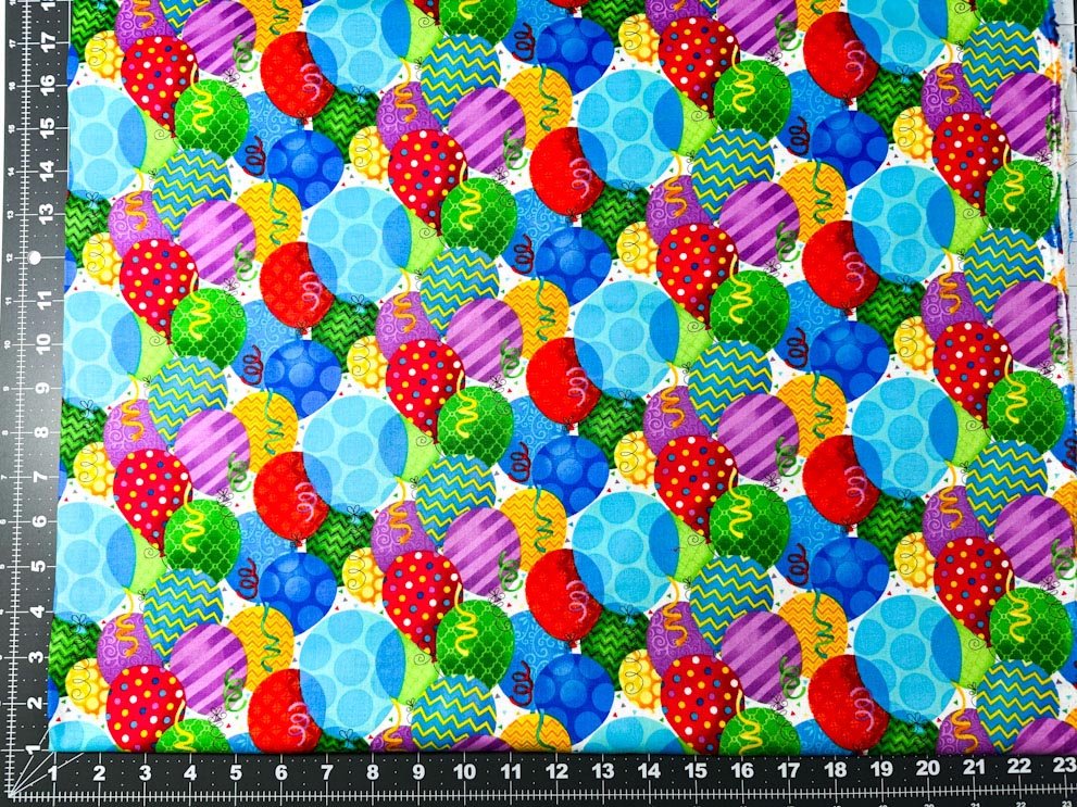 Party Time Packed Balloon fabric 6642 - 78 Party cotton fabric - Mary Jo Fabrics