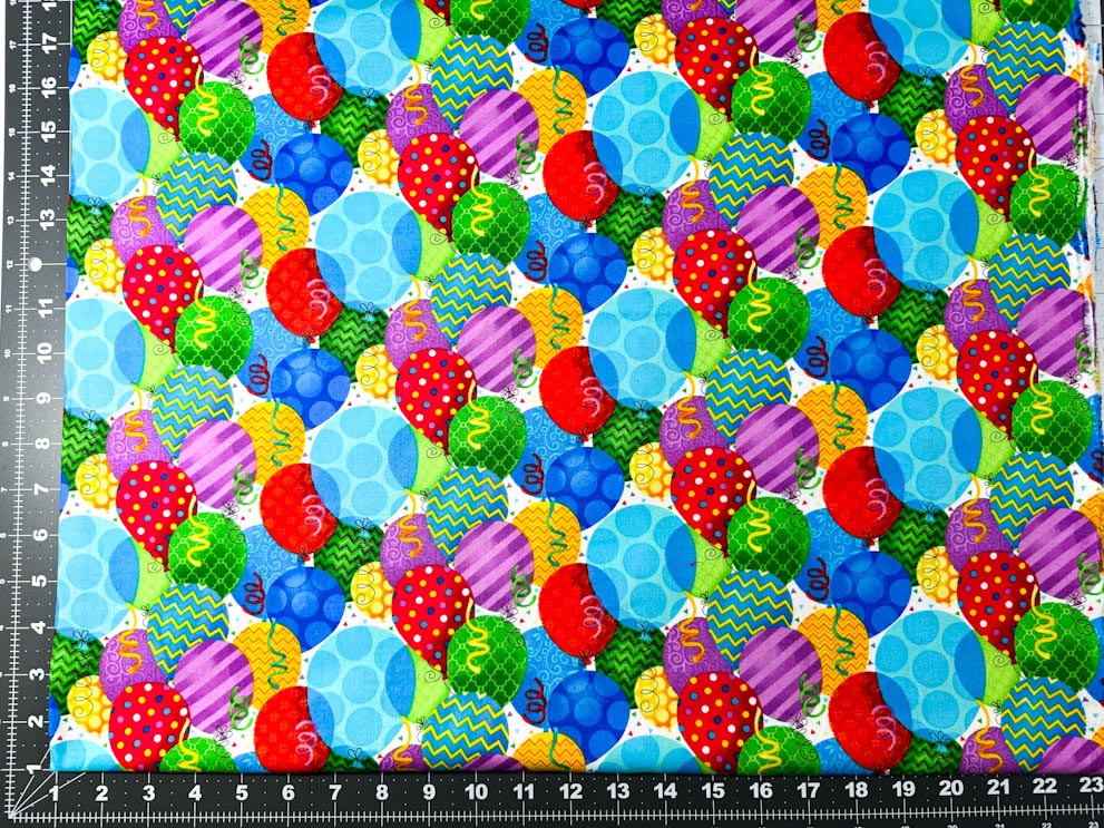 Party Time Packed Balloon fabric 6642-78 Party cotton fabric