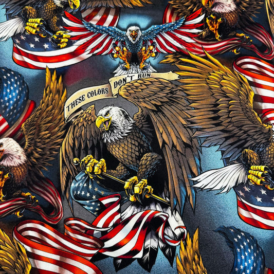 Patriotic Eagles & Flag Fabric AL - 3739 - 8C - Mary Jo Fabrics