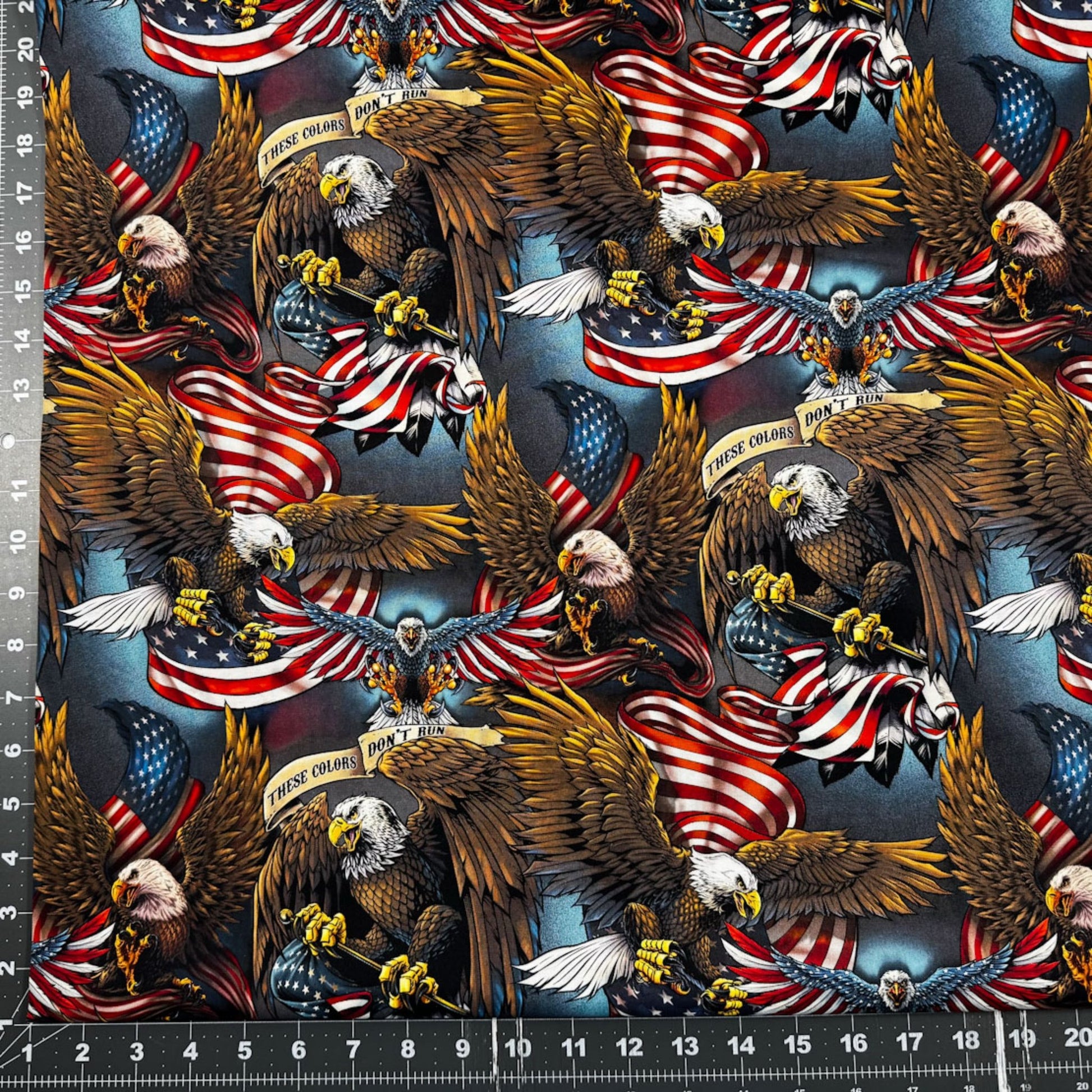 Patriotic Eagles & Flag Fabric AL - 3739 - 8C - Mary Jo Fabrics