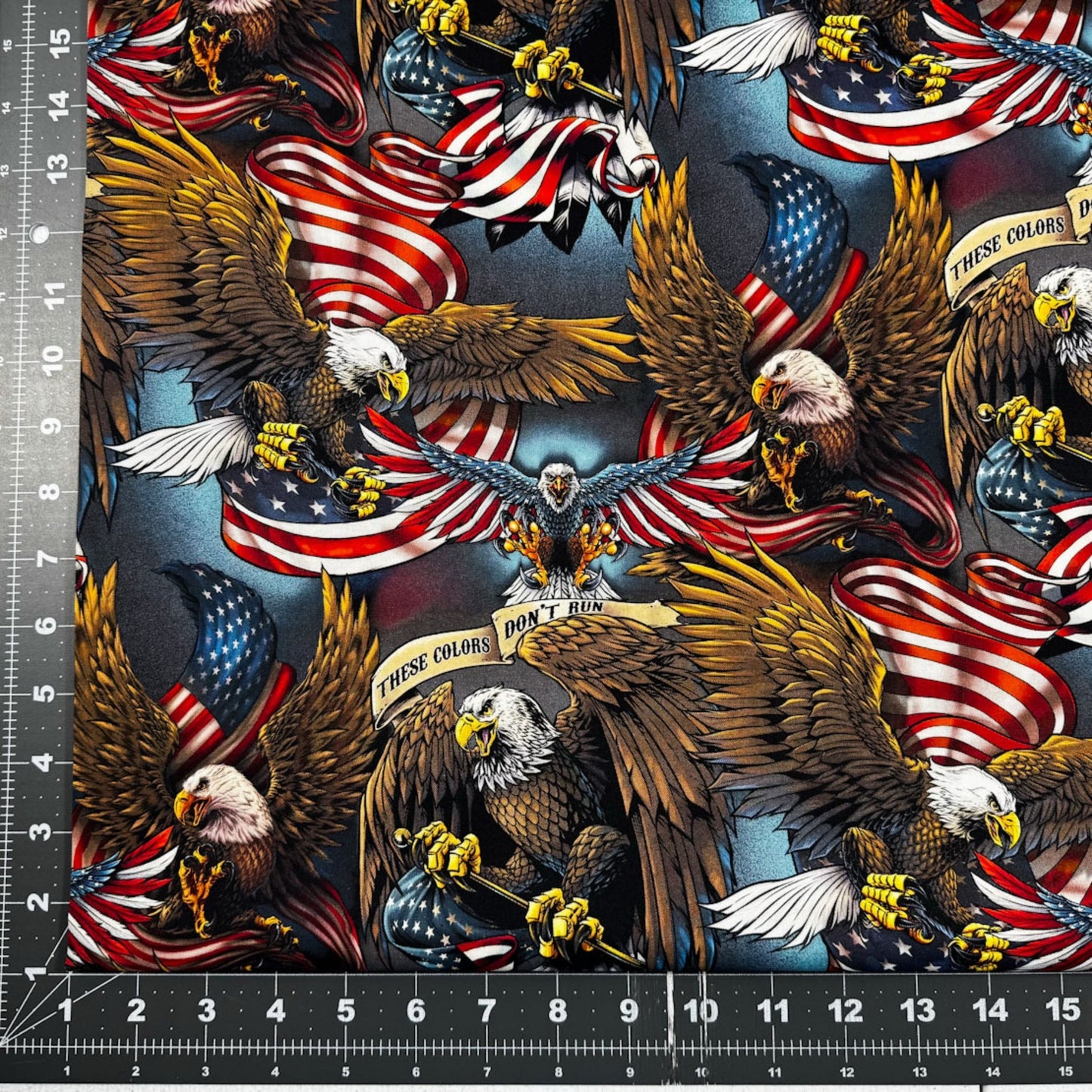 Patriotic Eagles & Flag Fabric AL - 3739 - 8C - Mary Jo Fabrics
