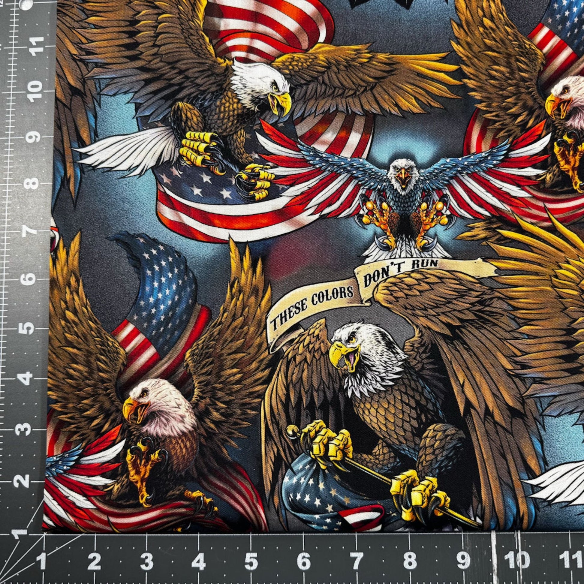 Patriotic Eagles & Flag Fabric AL - 3739 - 8C - Mary Jo Fabrics