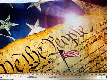 Patriotic fabric panel 35.5" x 44" Quilt of Valor fabric panel military fabric